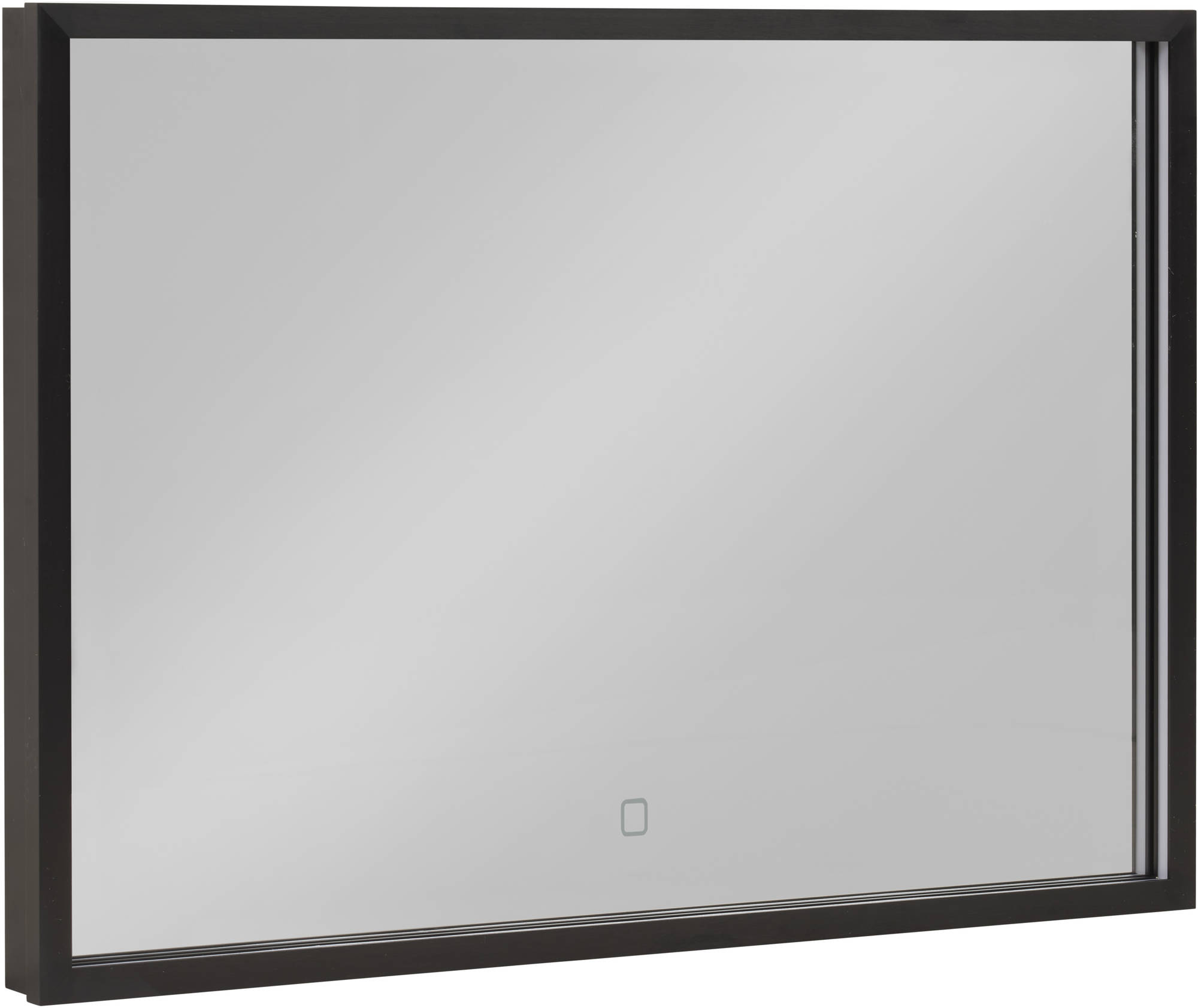 Saniselect Spiegel 80x4,6x60 cm met LED verlichting en Verwarming Mat Zwart