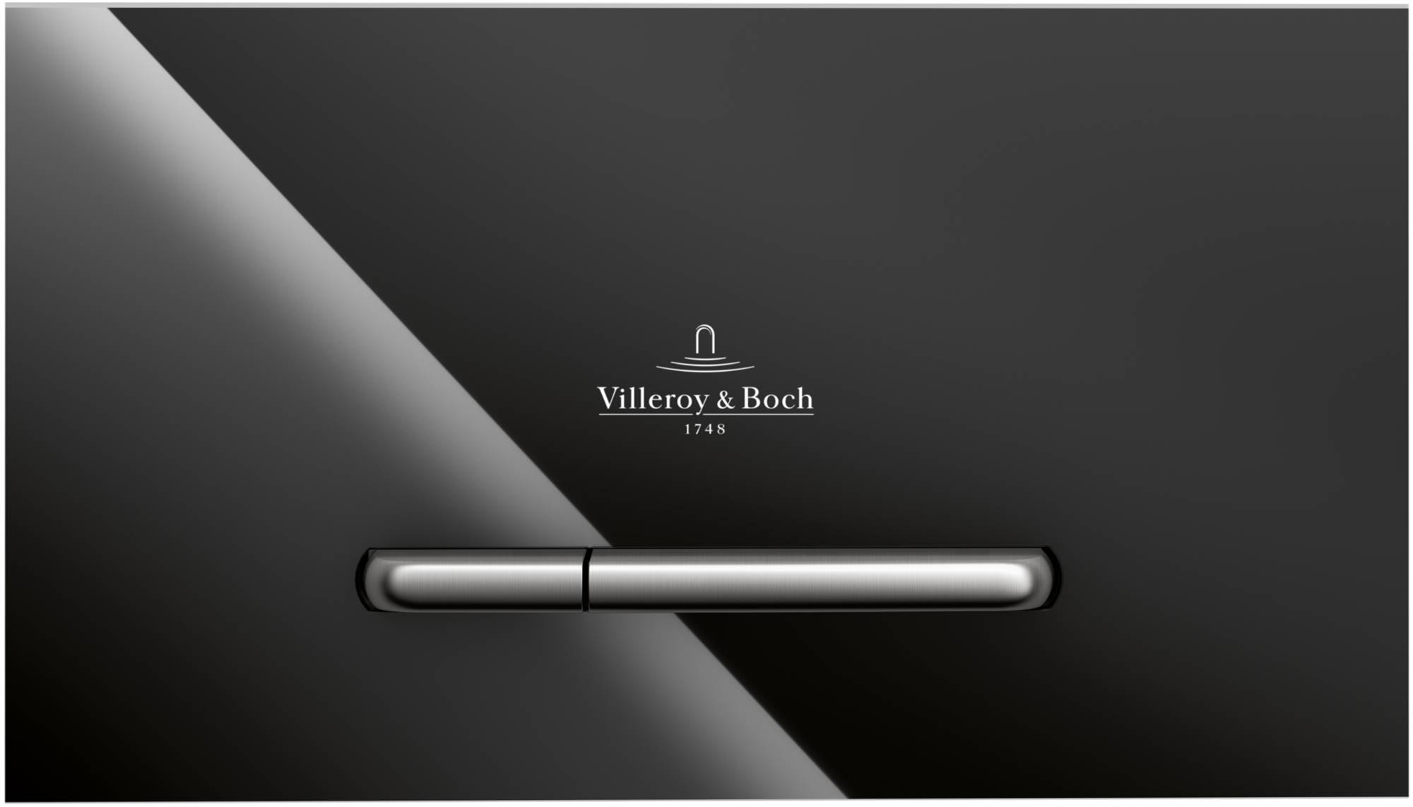 Villeroy & Boch ViConnect WC-Bedieningsplaat 25,3x14,5 cm Glass Glossy Black