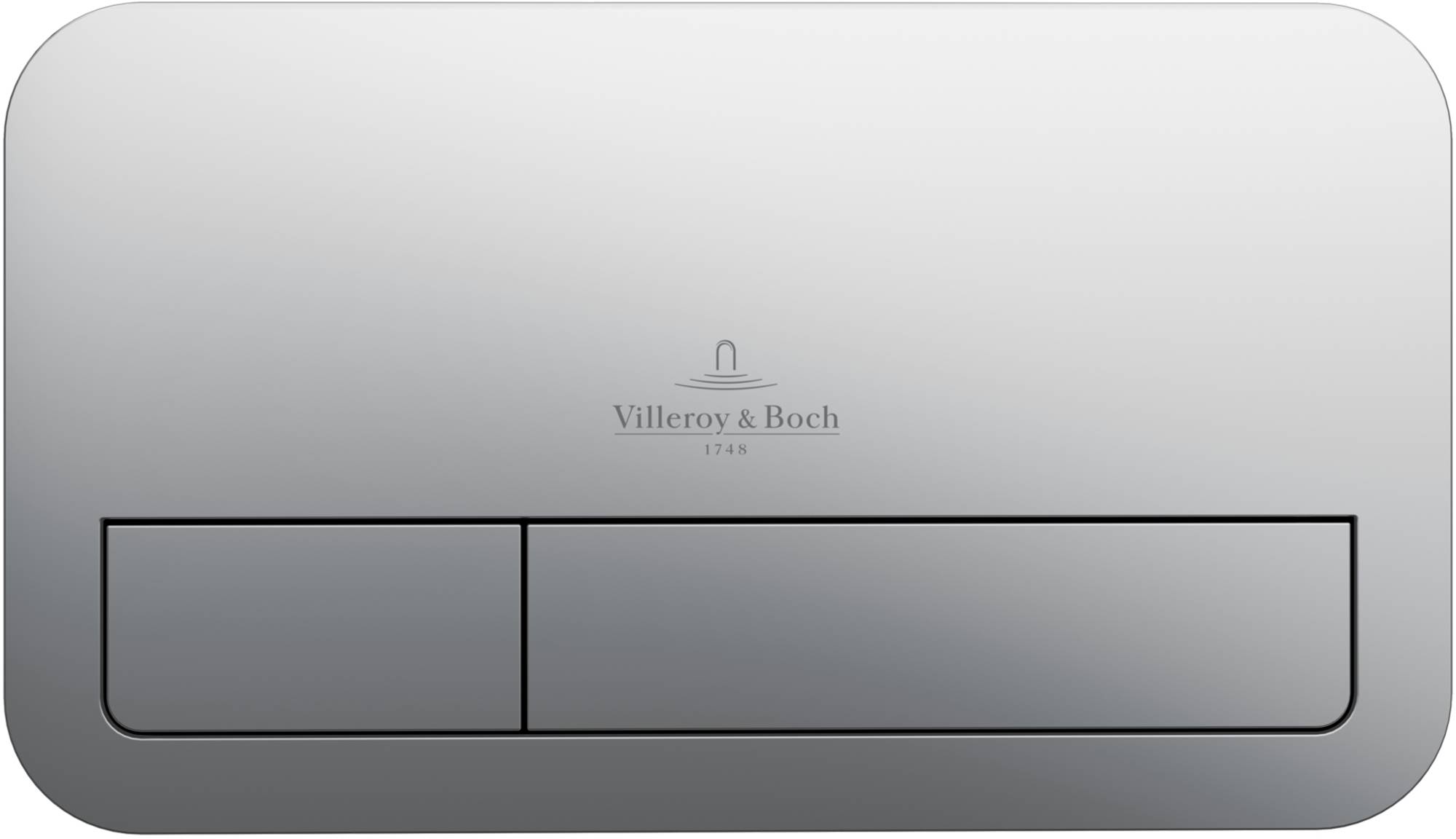 Villeroy & Boch 2-knops bedieningsplaat Chroomlook (mat)