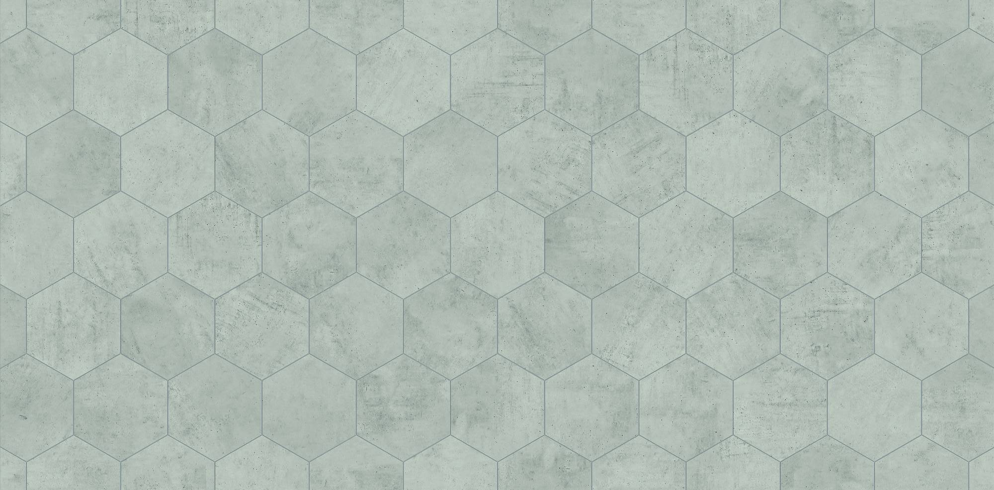Duschprofi RenoDeco Designpaneel 100x255 cm Hexagon Grijs