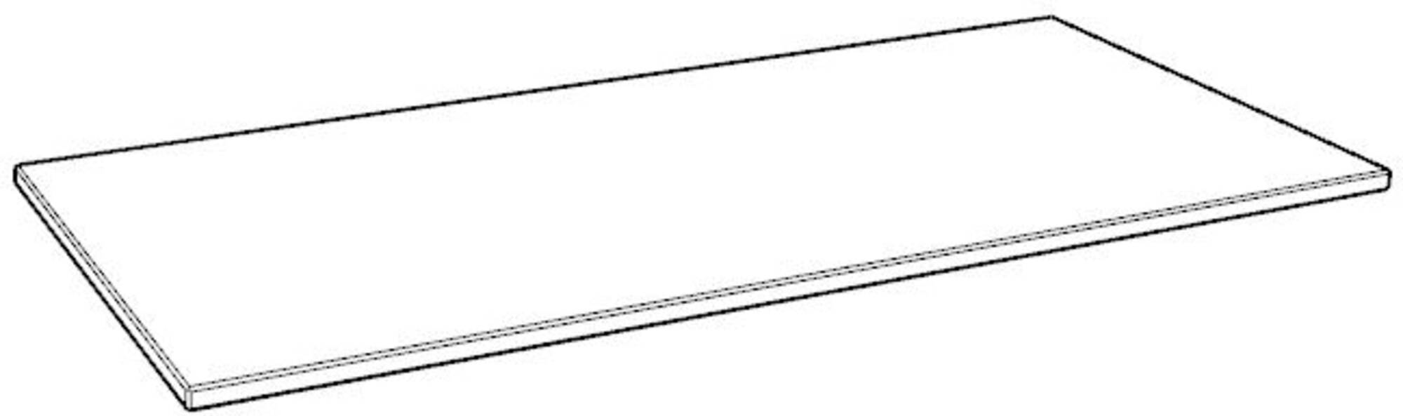 Ben blad 120x45x2 cm 1 sifon uitsp. rechts krg. rechts Bianco Carrara