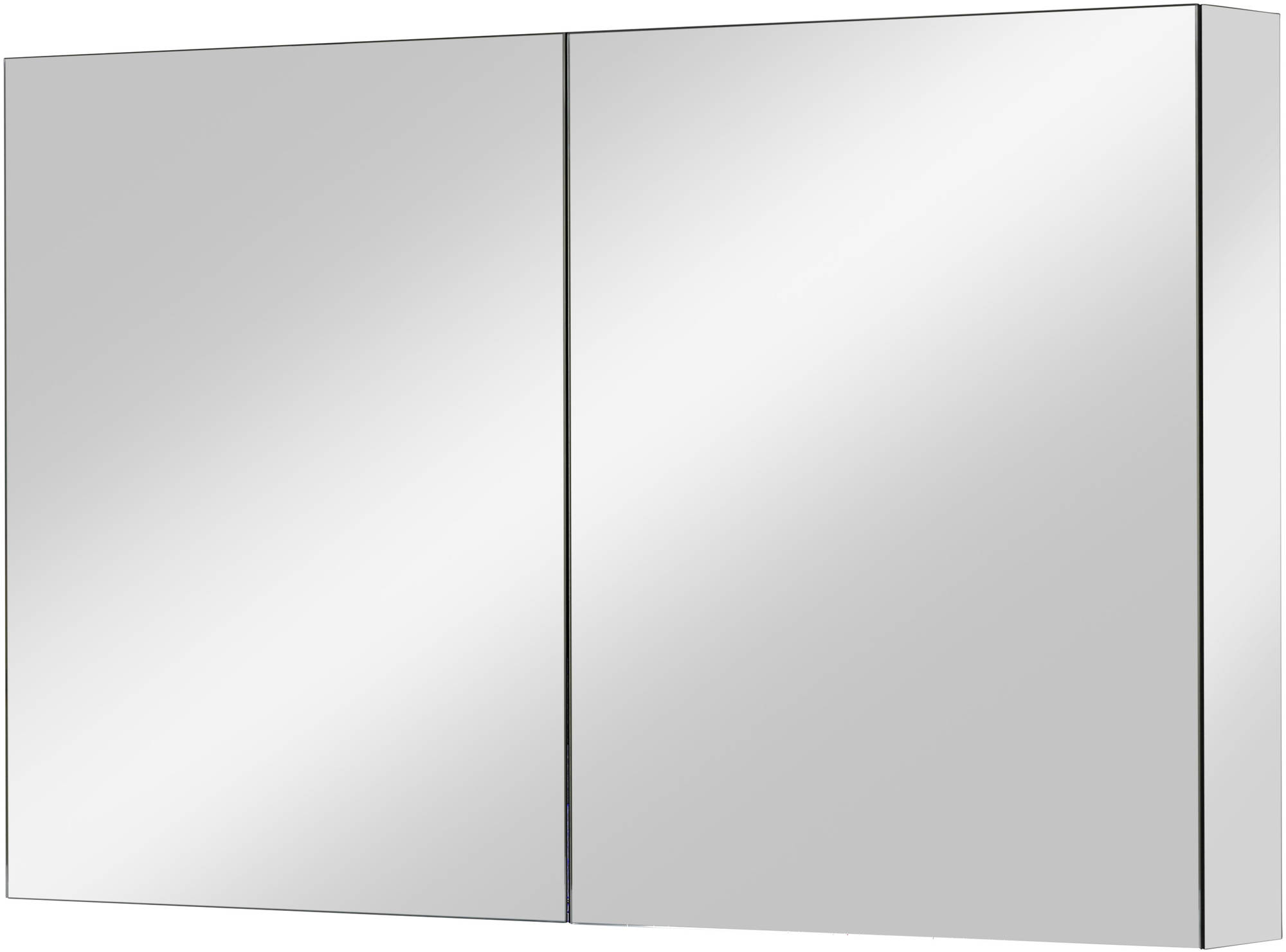 Ben Vario spiegelkast,2 gelijke delen,100x14x75cm, spiegelmelamine omtrokken zijpanelen