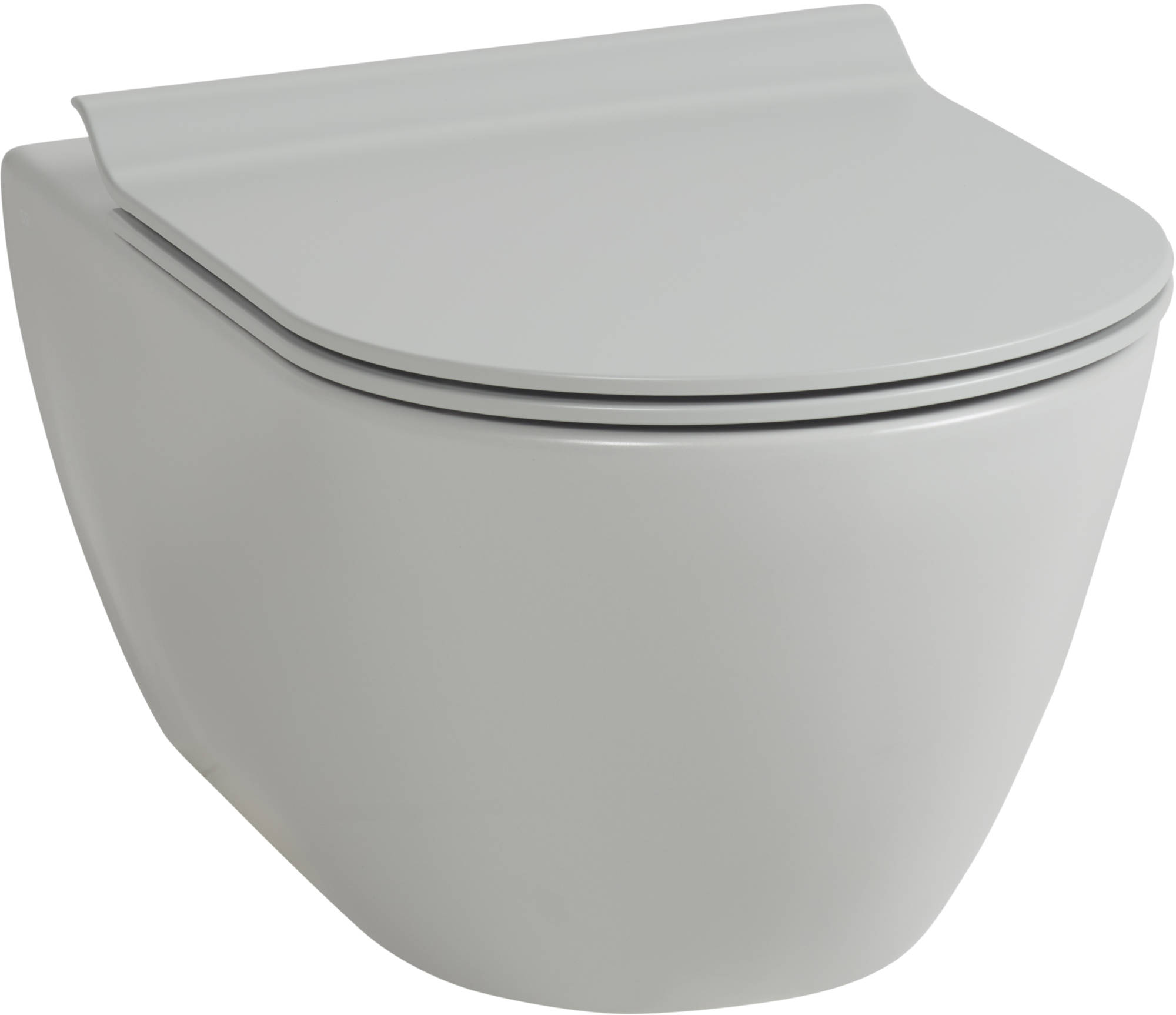 Ben Segno Wandcloset Xtra Glaze Dual Free Flush 36x55 cm Cement Grijs