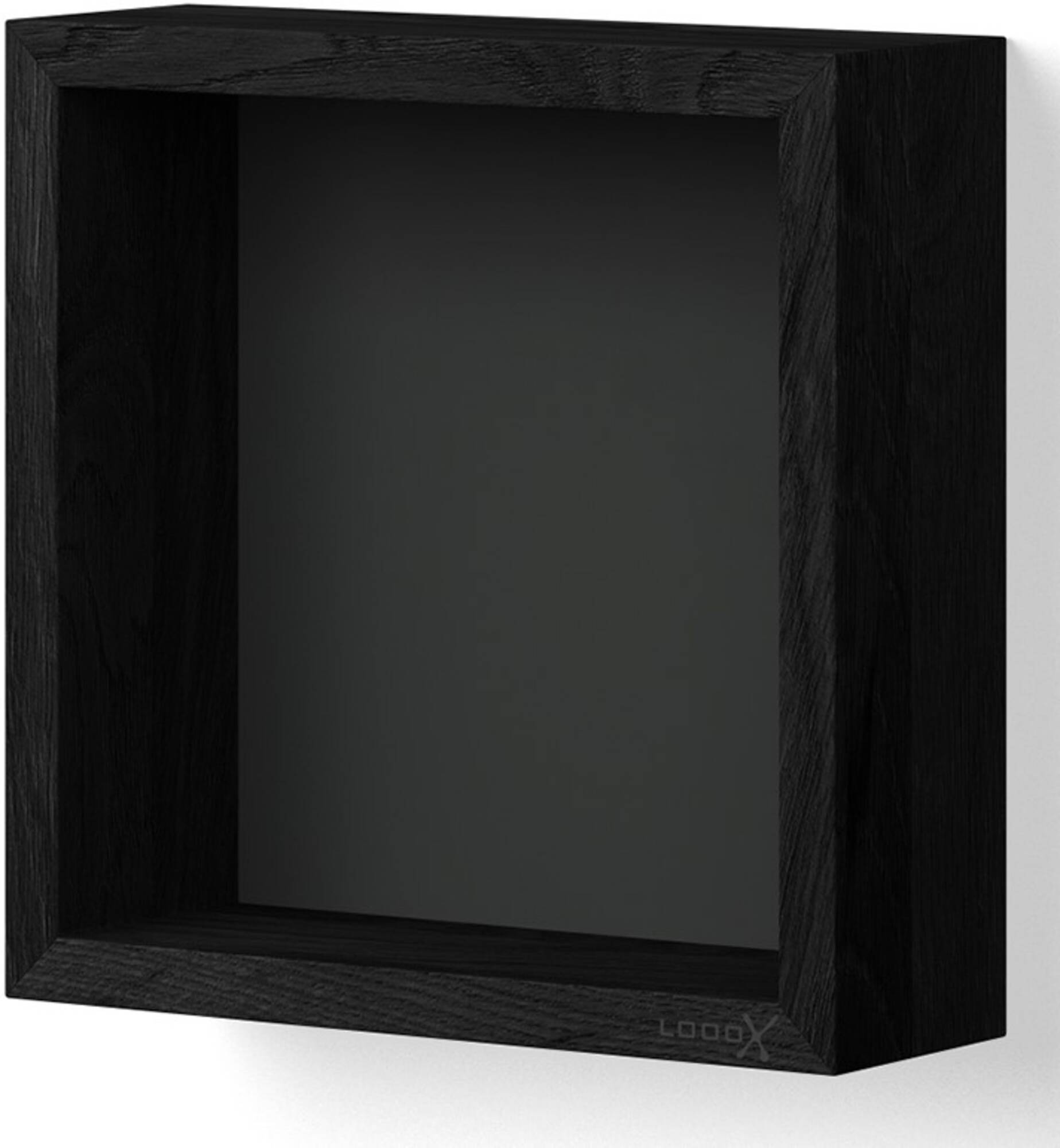 Looox Wooden BoX Inbouwnis 30x10x30 cm Black
