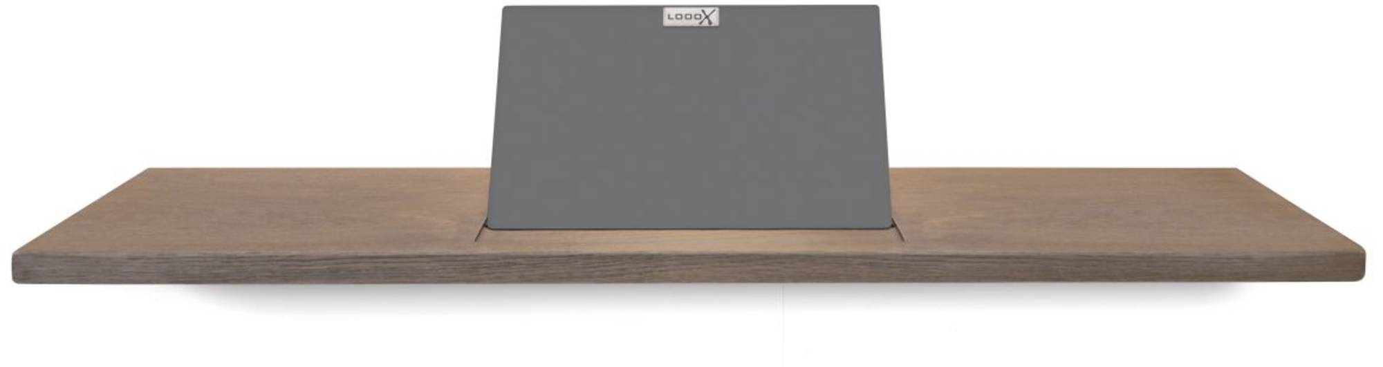 Looox Wooden Collection bath shelf met houder antraciet eiken/antraciet