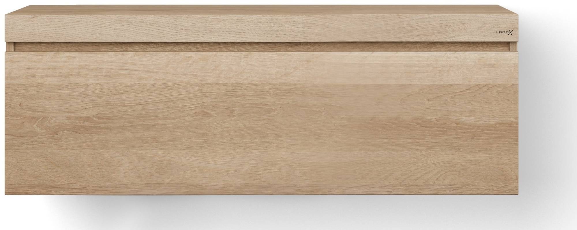 Looox Wood Wooden Drawer Box 120x46x45 cm Old Grey