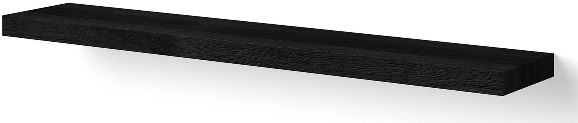 Looox Wooden Wall Shelf Free Planchet 80x15x4 cm Black
