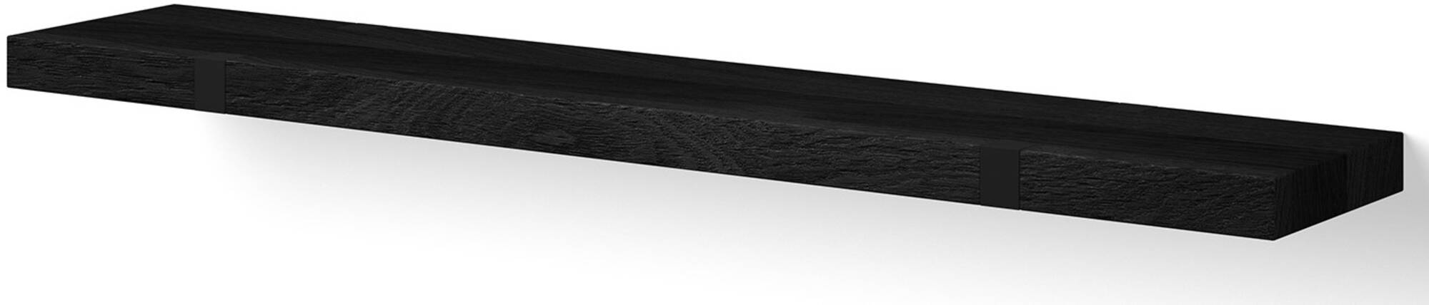 Looox Wooden Wall Shelf Solo Wandplank 80x15x3 cm Black
