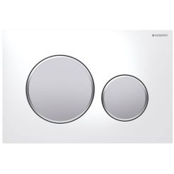Geberit Sigma 20 bedieningsplaat kleuren:plaat-ring-knop Wit-Mat
