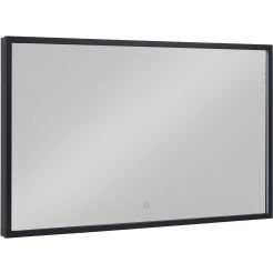 Saniselect Spiegel 100x4,6x60 cm met LED verlichting en Verwarming Mat Zwart