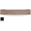 Looox Wooden Collection shelf box met bodemplaat mat zwart eiken/mat zwart
