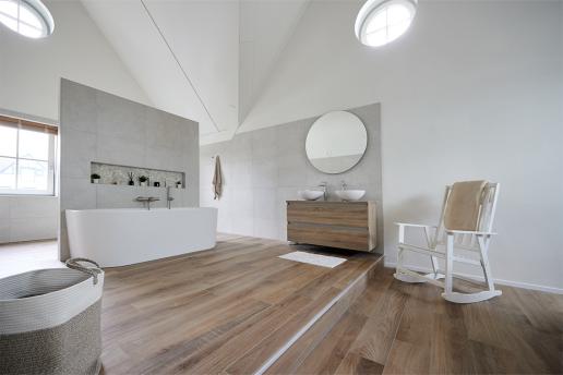 Badkamer in vintage modern stijl 