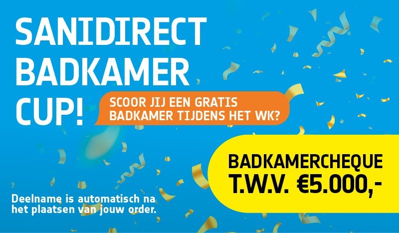 Direct WK-voordeel: Maak kans op een gratis badkamer t.w.v. 5000 euro